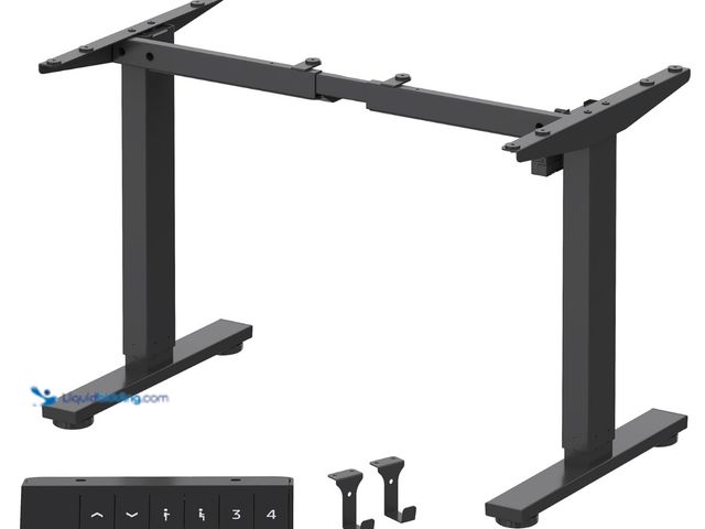 Lot 49-3481654 - FLEXISPOT EN1 Height Adjustable Standing Desk Frame with Memory Controller, Electric Sit Stand Desk ...