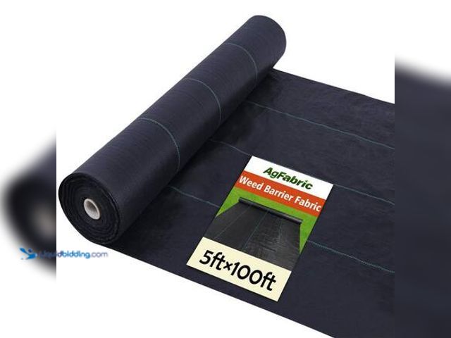 Lot 49-5546474 - Agfabric
5 ft. x 100 ft. Black Heavy-Duty Landscape Fabric Pro Commercial Weed Barrier Model # W1GC...