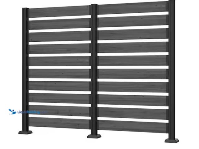 Lot 49-2006684 - VEIKOUS 4 ft. H x 6.5 ft. W (2-Panel) Outdoor Flat Cedar Wood Privacy Fence Panel with Metal Stakes ...