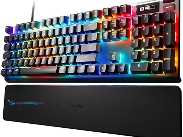 Lot 49-1537248 - SteelSeries Apex Pro HyperMagnetic Gaming Keyboard — Adjustable Actuation — OLED Screen — RGB – USB ...