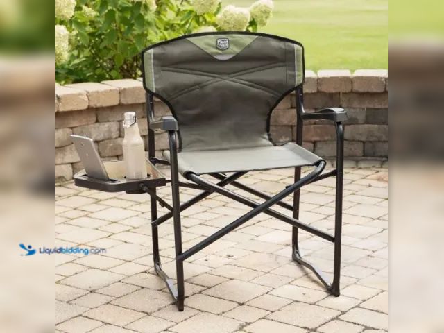 Lot 49-3616482 - Timber Ridge Outdoor Folding Chair with Side Table - Slightly used