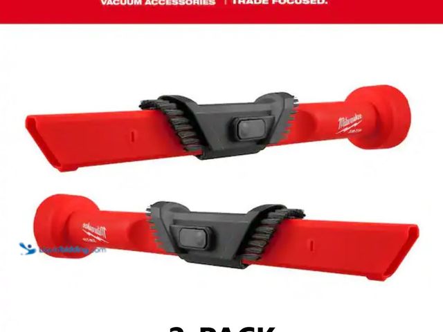 Lot 49-3614631 - Lot of (2) Milwaukee AIR-TIP 1-1/4 in. - 2-1/2 in. 3-IN-1 Crevice & Brush Tool Wet/Dry Shop Vacuum A...