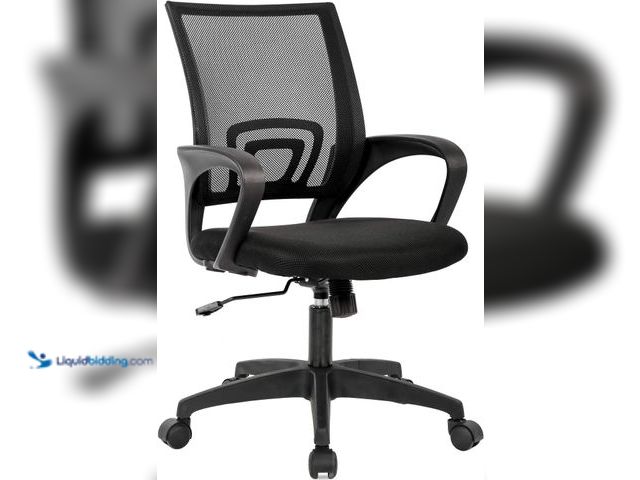 Lot 49-3531678 - BestOffice | Ergonomic Office Chair | Mid-Back Swivel Desk Chair | Breathable Backrest & Lumbar Supp...