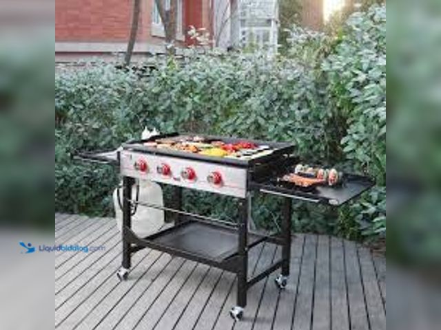 Lot 49-5488147 - Royal Gourmet 36 in. 4-Burner Propane BBQ Grill in Black Flat Top Gas Griddle with Top Cover Lid, fo...