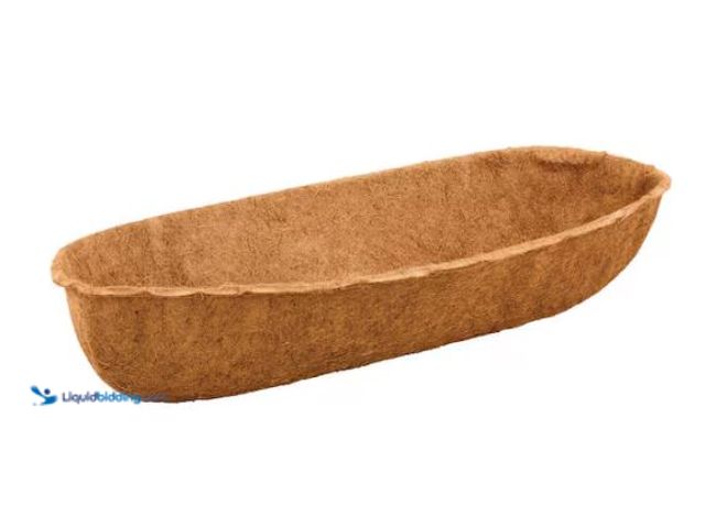Lot 49-1624302 - Lot of (12) Vigoro Brown Molded Coconut Fiber Trough Replacement Liner (8 in. L x 36 in. W x 7.3 in....