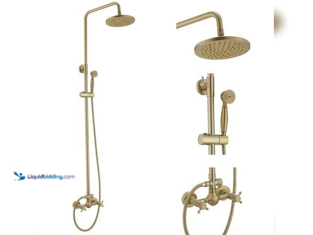 Lot 49-5413458 - BWE
Double Handle 2-Spray Shower Faucet 2.5 GPM Wall Bar Shower Kit 8 in. Shower Head with High Pre...