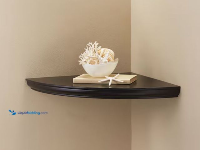Lot 49-2000873 - Home Decorators Collection 18 in. L x 18 in. W Profile Espresso Corner Shelf, Model # 9085610, Unuse...