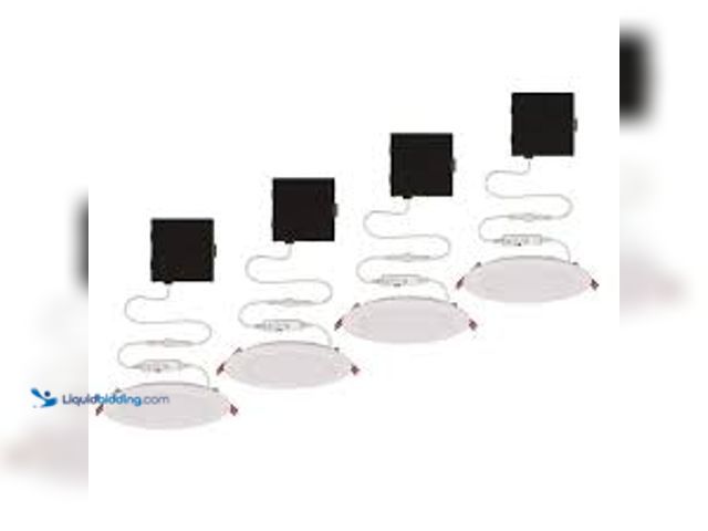 Lot 49-5411831 - Commercial Electric Ultra Slim Integrated LED 6 in Round Adj Color Temp Canless Recessed Light for K...