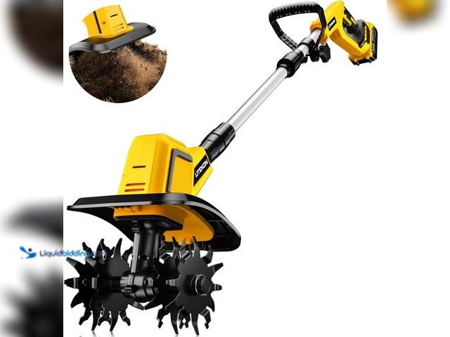 Lot 49-5447887 - Powerful Cordless Tiller Cultivator with 720RPM Brushless Motor,  10In Tilling Width and 7In Depth, ...