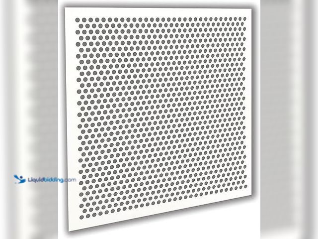 Lot 49-5489198 - 2'x2' White Plastic Perforated Tile with 1/2" Diameter Holes. Model #B0BSJTXN77. New