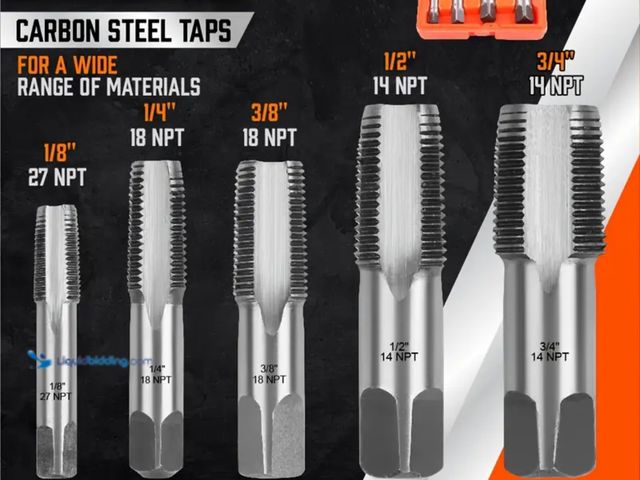 Lot 49-1814416 - New 5-Piece NPT Pipe Tap Set