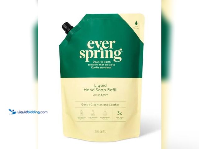 Lot 49-3566820 - Bulk Pack of Liquid Hand Soap Refill - 34 fl oz - Lemon & Mint - Everspring™, Unused