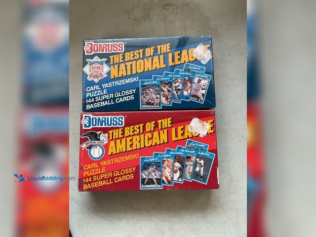 Lot 49-1830530 - COLLECTIBLE LOT OF 2 FACTORY SEALED 1990 DONRUSS BEST OF THE AMERICAN AND NATIONAL LEAGUE BASEBALL B...