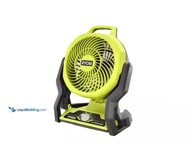 Lot 49-1567918 - RYOBI ONE+ 18V Cordless Hybrid WHISPER SERIES 7-1/2 in. Fan (Tool Only), Model # PCL811B, Unused, No...