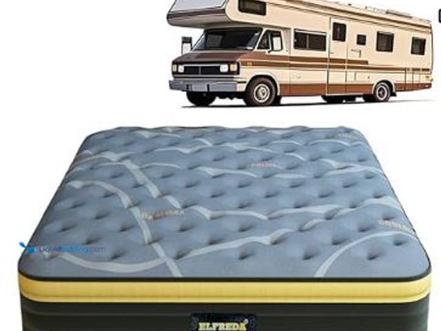 Lot 49-3464371 - Elfreda Short Queen Mattress, 12 inch Pillow Top Pocket Spring Hybrid RV Mattress, Memory Foam Inner...