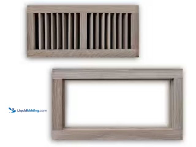 Lot 49-3615801 - Lot of (2) Hampton Bay 4 in. x 10 in. Oak Wood Flush Mount Grille in Unfinished Oak, Model # E1448FM...