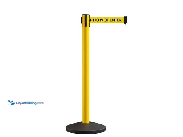 Lot 49-5543284 - (QTY 2) Crowd Control Retractable Belt -Caution - 11 ft Do Not Enter Belt Yellow. : ES400-YW-CAUYB-1...