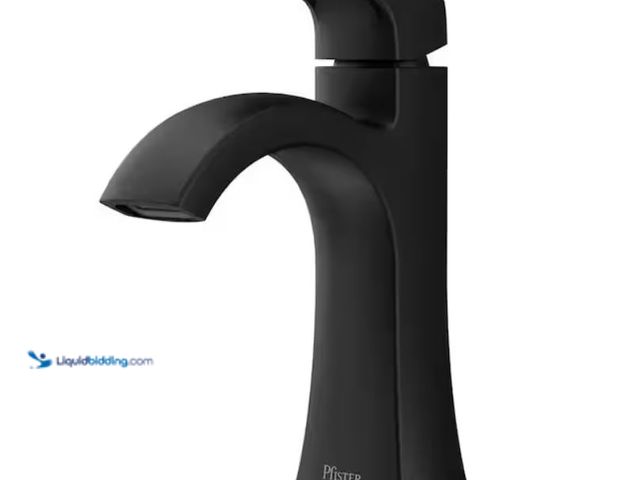 Lot 49-2006590 - Pfister Bruxie Single-Handle Single-Hole Bathroom Faucet with Deckplate and Drain Kit Included in Sp...