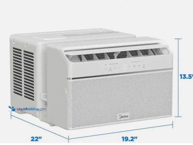 Lot 49-3566917 - 2026 MIDEA 12,000 BTU U+ Smart Window AC 550 Sq Ft W/ Remote, Timer, Wifi, Unused with hardware
