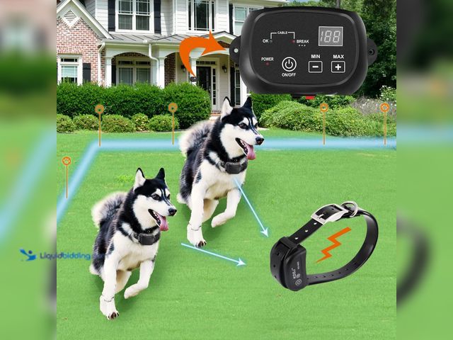 Lot 49-3511799 - Electric Dog Fence, Wired Pet Containment System, Aboveground/Underground Installation, 650 Ft Wire,...