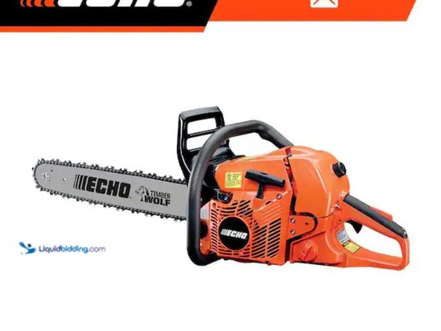 Lot 49-1631787 - ECHO 20 in. 59.8 cc Gas 2-Stroke Rear Handle Timber Wolf Chainsaw, Model # CS-590-20, Slightly used,...