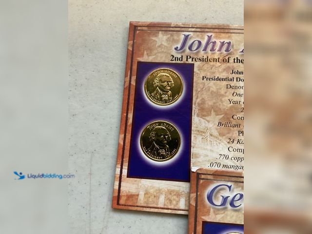Lot 49-1804570 - 3 PRESIDENTIAL GOLD (IN COLOR) DOLLAR SETS.