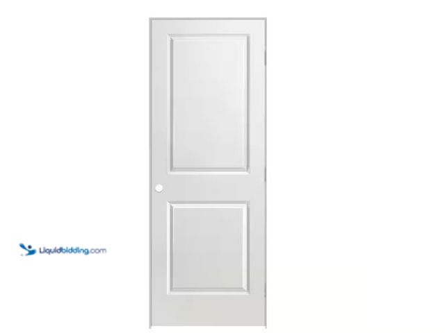 Lot 49-5574204 - Masonite
28 in. x 80 in. 2 Panel Left-Handed Primed Composite Solid Core Single Prehung Interior Do...