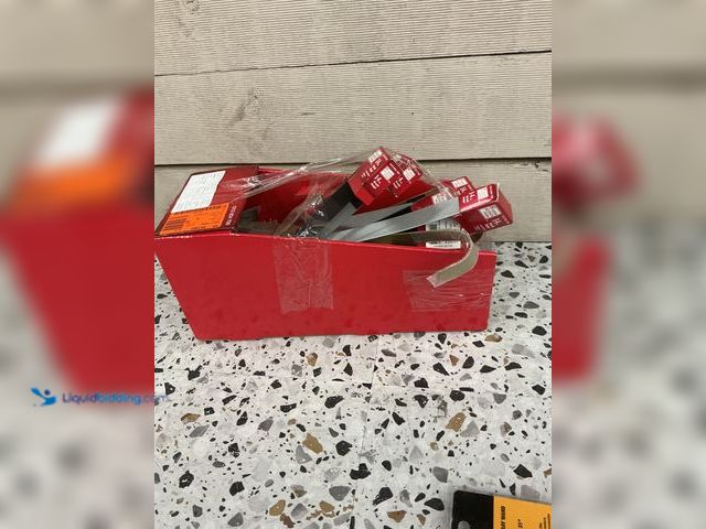 Lot 49-5476810 - Approx 15 Home Accents 14in Wreath Hangers. Gold, Black and Silver. Unused.