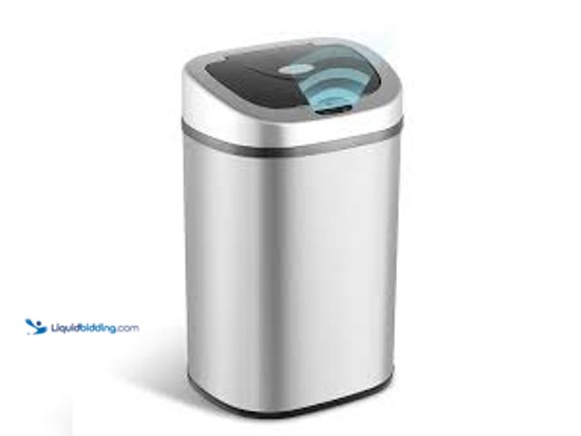 Lot 49-5553124 - Nine Stars Automatic Trash Can, 21.1 Gallon Stainless Steel, Motion Sensor Hands Free Soft Close Lid...