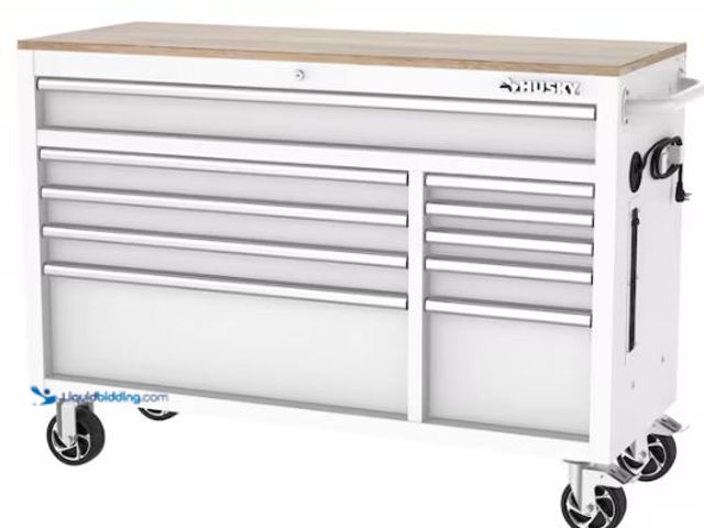 Lot 49-1521752 - Husky Modular Tool Storage 52 in. W White Mobile Workbench Cabinet Model # H52MWC10MODWHT, New  Ref#...
