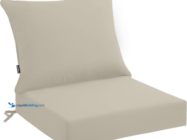 Lot 49-3531155 - Outdoor Seat Cushion Set 24 x 24 x 4 Inch, Waterproof & Fade Resistant Patio Furniture Cushions with...