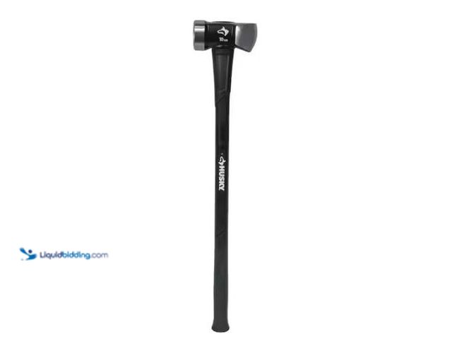 Lot 49-1569176 - Husky 10 lb. Sledgehammer with 35 in. Fiberglass Handle, Model # MD-10DSOF-HD, Slightly used.  Ref#S...