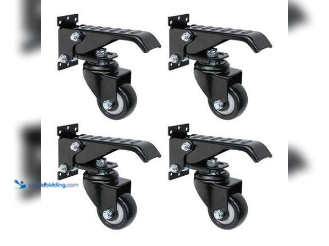 Lot 49-3565276 - Everbilt 2-1/2 in. Black Workbench Caster Kit with 600 lbs. Load Rating (4-Pack) Model # 40-345004 u...