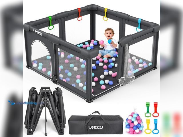 Lot 49-5546522 - Baby Playpen Foldable Playpen for Babies and Toddlers, Large Playpens Portable Play Pen Play Yard fo...