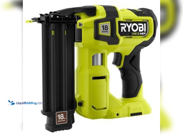 Lot 49-5553575 - RYOBI ONE+ HP 18V 18-Gauge Brushless Cordless AirStrike Brad Nailer (Tool Only) Model # P322 NEW.