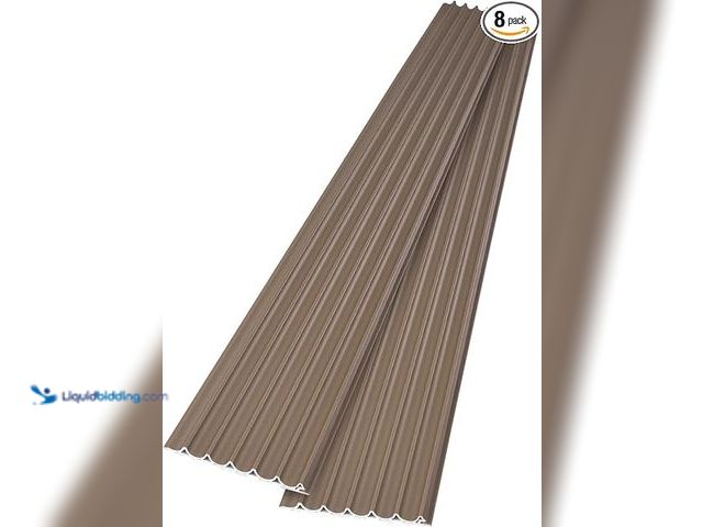 Lot 49-1631814 - 8-Pack Slat Wall Paneling, 104'' x 6.3'' Glossy Metal Finish WPC Soundproof 3D Wall Panels for Inter...