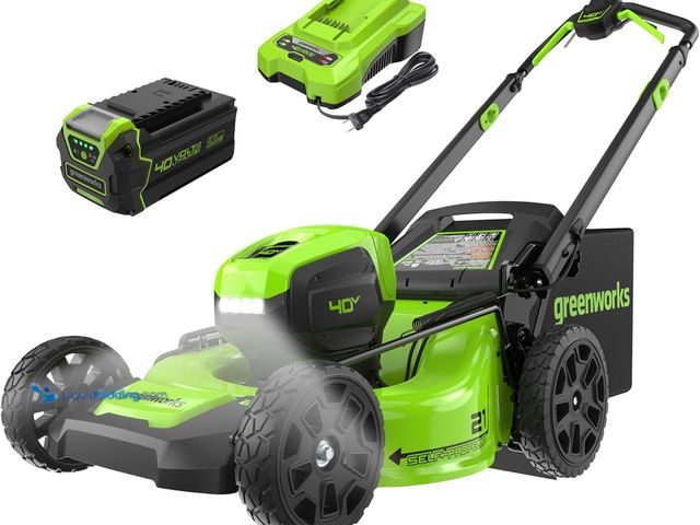 Lot 49-5409807 - Greenworks 40V 21" Brushless Cordless (Self-Propelled) Lawn Mower (LED Headlight + Aluminum Handles)...