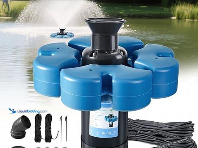 Lot 49-5448222 - RELIY Pond Fountain Aerator, 1HP 110V 15000 GPH Fountain Pump, Fully Automatic Powerful Lake Floatin...