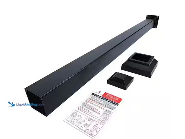 Lot 49-1548771 - Aria Railing 3 in. x 3 in. x 42 in. Black Powder Coated Aluminum Deck Post Kit Model # A42PBKB, Mode...