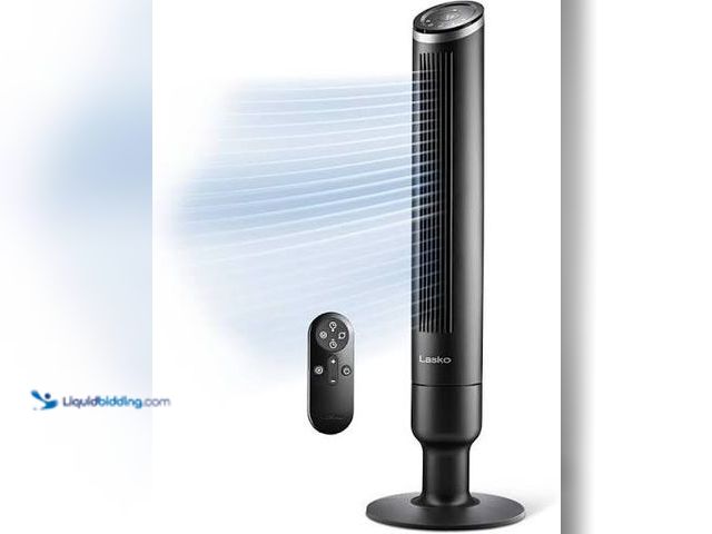 Lot 49-2021844 - Lasko 42” Oscillating 12-Speed DC Tower Fan with Remote. Model #18010302690. MSRP $80. Unused. Works...