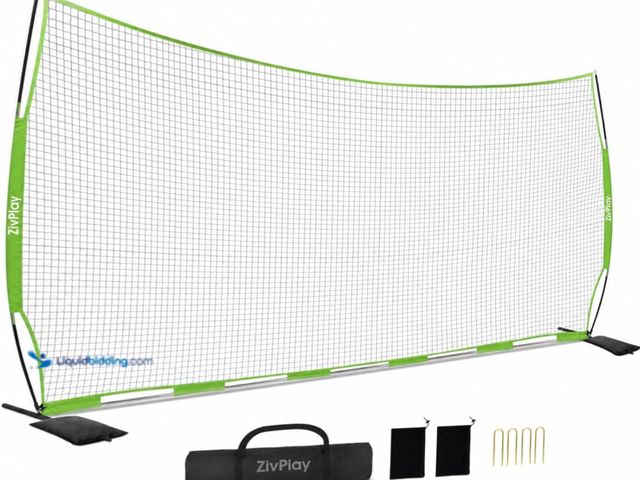 Lot 49-5553613 - Lacrosse Backstop Net for Backyard Basketball Net Catcher Backstop Net | Portable Multisport Barrica...
