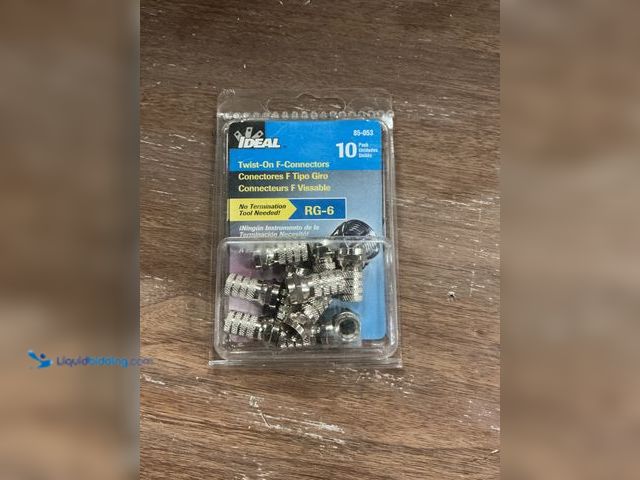 Lot 49-5449610 - IDEAL, Coaxial Connector, F-Type, Connection: Twist-On, Coaxial Cable Type: RG-6 ((6) 9packs) New