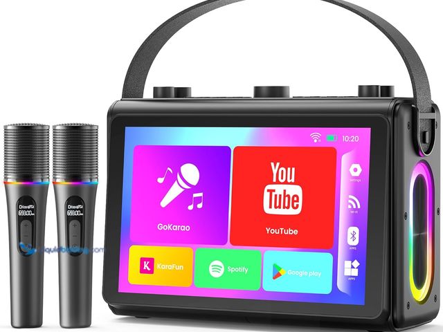 Lot 49-5488299 - Karaoke Machine for Adults, Built-in 10.1" HD Lyrics Screen, Supports WiFi Bluetooth HDMI USB and TF...