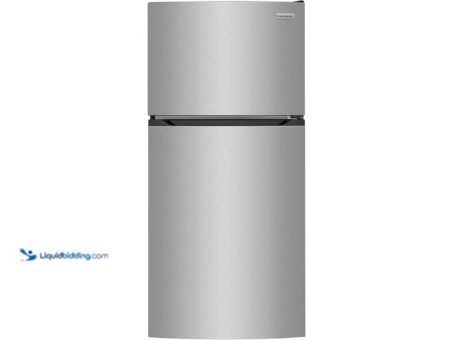 Lot 49-5406173 - Frigidaire 27.6 in. 14 cu. ft. Top Freezer Refrigerator in Fingerprint-Resistant Stainless Look, Mod...