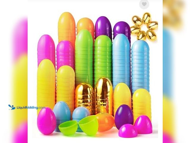 Lot 49-5542457 - JOYIN 3.15" 994 PCS Plastic Easter Eggs 6 Golden Eggs, Large Empty Eggshells Fillable for Easter Hun...