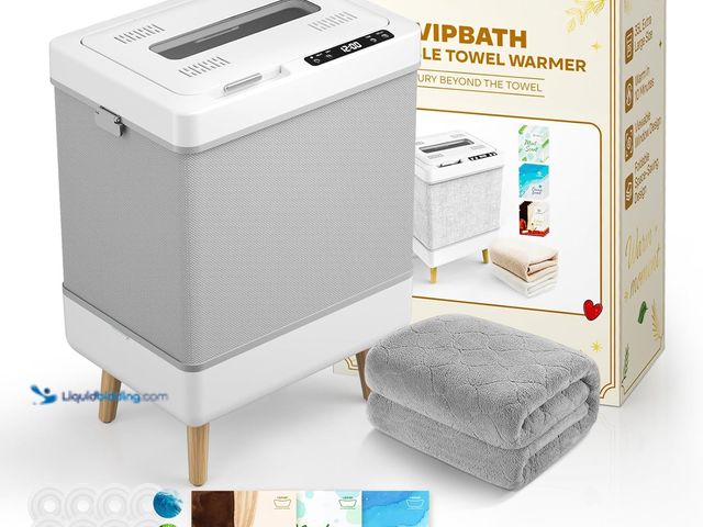 Lot 49-5487553 - 35L Towel Warmer Gift Set – Family-Sized Foldable Design with Window, Dual Safety Shut-Off for Overh...