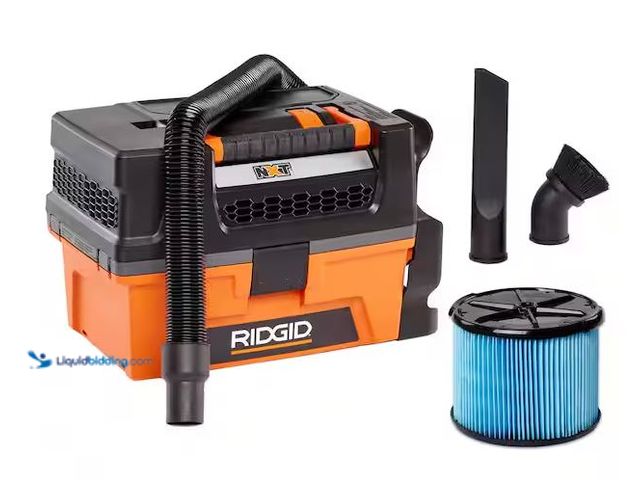 Lot 49-1548060 - RIDGID 3 Gal. 5.0 Peak HP NXT Shop Vacuum Wet Dry Vac with Fine Dust Filter, Expandable Hose and Acc...