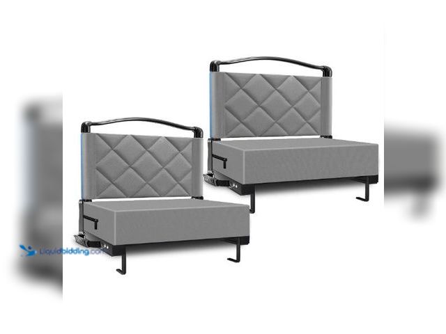 Lot 49-3467630 - Stadium Seats with Back Support Cushion, Folding Stadium Seats for Bleachers Hold up 400lbs, Wide Bl...