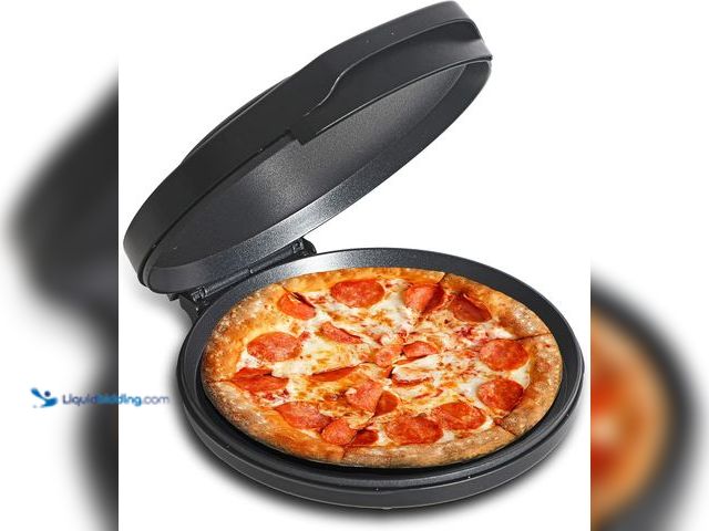 Lot 49-5425042 - Commercial Chef Pizza Maker with Variable Temperature, 12-inch, Black. [Model: B0721KRR2S] Unused