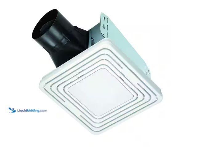 Lot 49-3613558 - Broan-NuTone Roomside Series, White, 80 CFM, No Cut Roomside Installation with Light, ENERGY STAR, B...